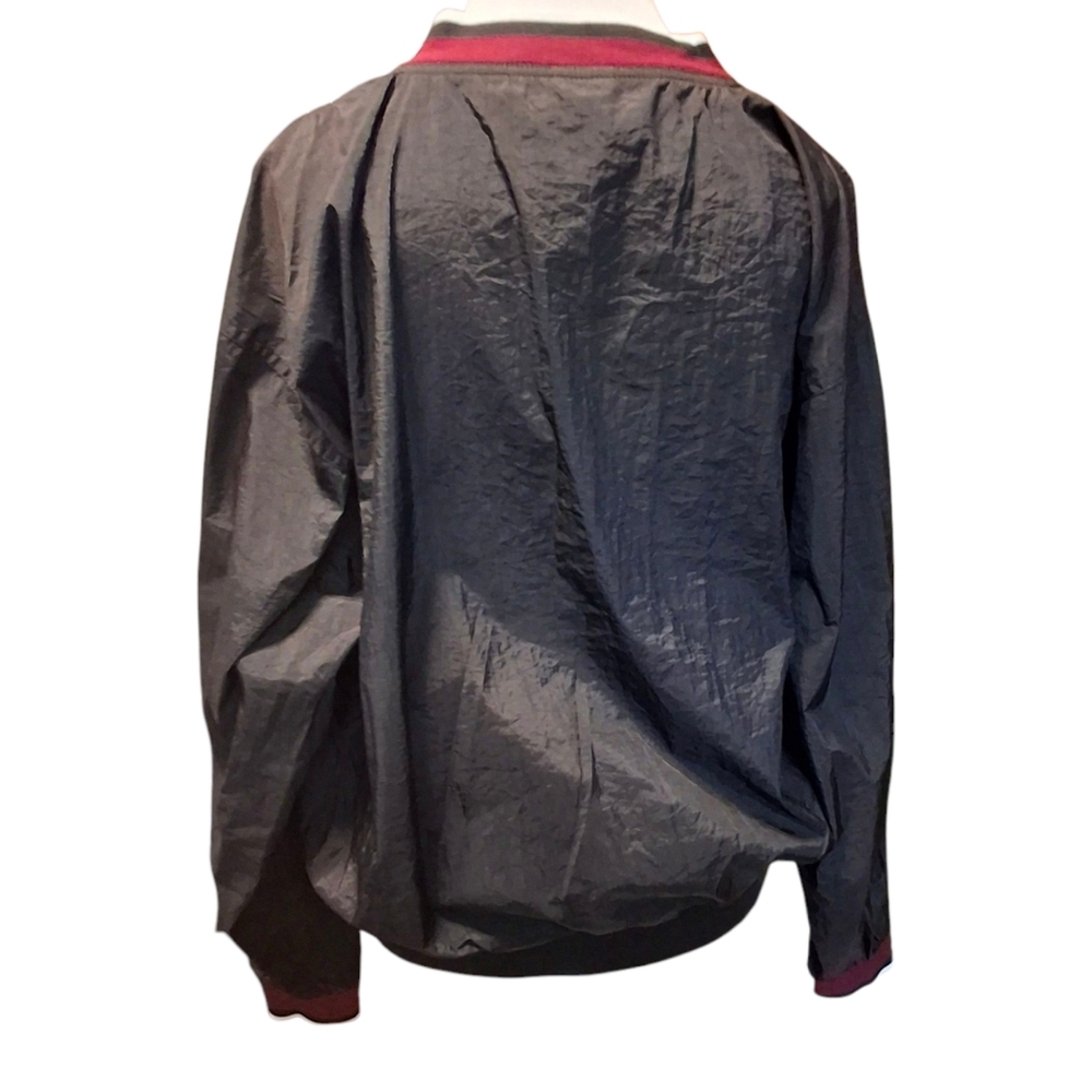Vintage Nike Black Nylon Long Sleeve Pullover Windbreaker Top   Unisex Size XL - Picture 2 of 16